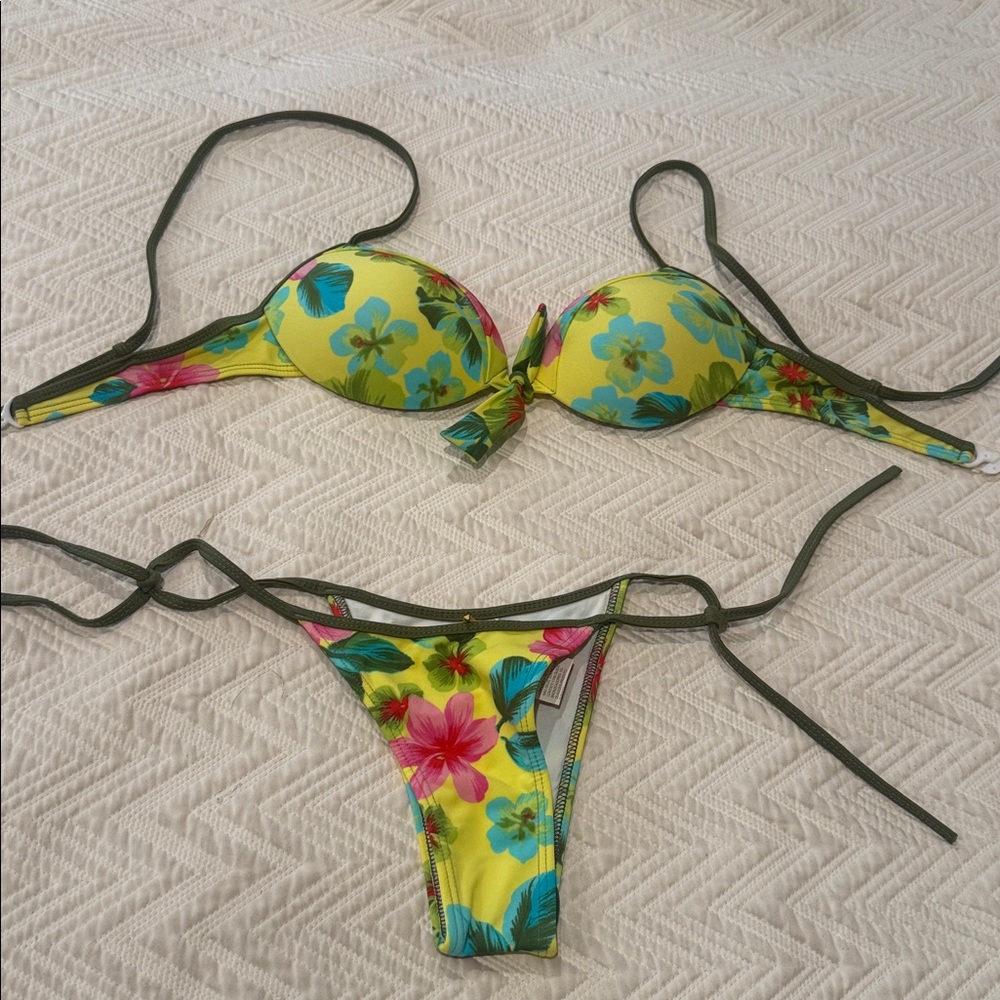 Floral Yellow Bikini Set